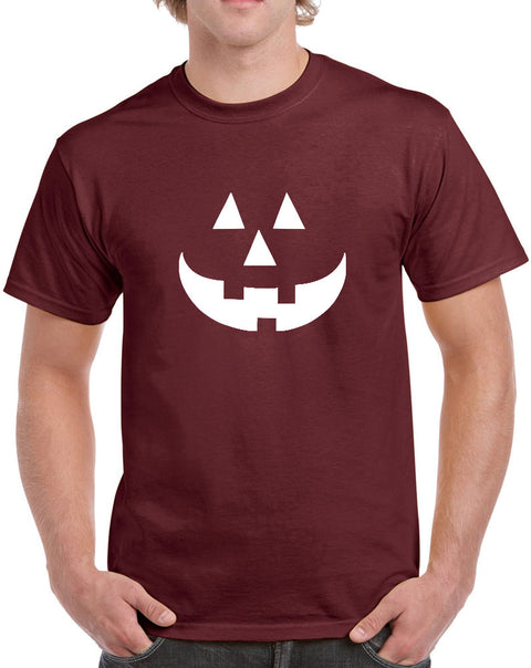 Men’s Pumpkin Glow in the Dark Heavy Cotton Classic Fit Round Neck Short Sleeve T-Shirts – S ~ 3XL
