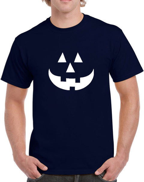 Men’s Pumpkin Glow in the Dark Heavy Cotton Classic Fit Round Neck Short Sleeve T-Shirts – S ~ 3XL