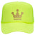 Gold Crown Glitter Printed Neon 5 Panel High Crown Foam Mesh Back Trucker Hat - for Men and Women