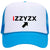 iZZYZX Logo with Arrow PU Printed Neon 5 Panel High Crown Foam Mesh Back Trucker Hat - For Men and Women