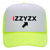 iZZYZX Logo with Arrow PU Printed Neon 5 Panel High Crown Foam Mesh Back Trucker Hat - For Men and Women