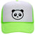 Giant Panda Suede Like Feel Textured Printed Neon 5 Panel High Crown Foam Mesh Back Trucker Hat - For Men and Women