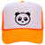 Giant Panda Suede Like Feel Textured Printed Neon 5 Panel High Crown Foam Mesh Back Trucker Hat - For Men and Women