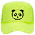 Giant Panda Suede Like Feel Textured Printed Neon 5 Panel High Crown Foam Mesh Back Trucker Hat - For Men and Women