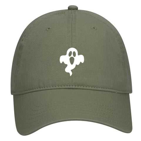 Creepy Ghost Puff Halloween Printed Garment Washed Superior Cotton Twill Dad Hat - For Women and Men