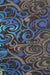Women's Regular Mixed Ornate Curly Pattern Print Leggings - Black Blue