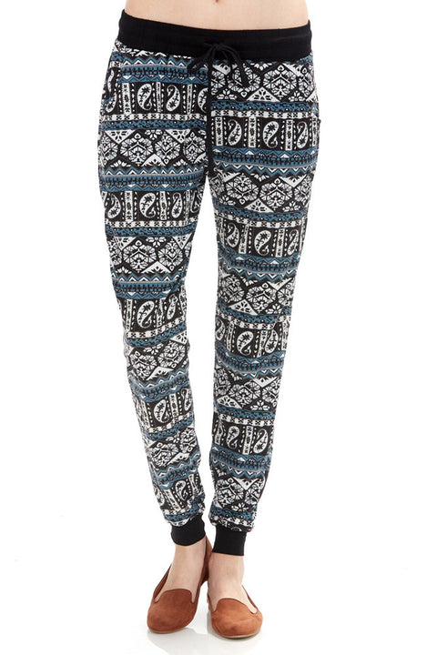 Women's Regular Swirl Paisley Jogger Leggings