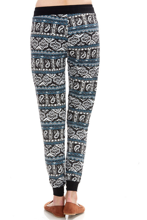 Women's Regular Swirl Paisley Jogger Leggings