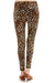 Women's Regular Leopard Print Leggings - Brown