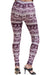 Women's Plus Purple Reindeer Design Printed Leggings