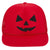 Youth Kid's Pumpkin Happy Face Puff Halloween Printed 5 Panel High Crown Foam Mesh Back Trucker Hat for Boys and Girls