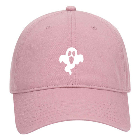 Creepy Ghost Puff Halloween Printed Garment Washed Superior Cotton Twill Dad Hat - For Women and Men
