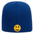 Yellow Happy Face Suede Like Feel Textured Printed Superior Cotton Blend 9" Classic Knit Beanies for Men & Women