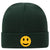 Yellow Happy Face Suede Like Feel Printed Superior Cotton Blend 12" Classic Knit Cuff Beanies for Men & Women
