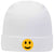Yellow Happy Face Suede Like Feel Printed Superior Cotton Blend 12" Classic Knit Cuff Beanies for Men & Women