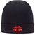Red Kiss Lips Embroidered Patch Superior Cotton Blend 12" Classic Knit Cuff Beanies for Men & Women