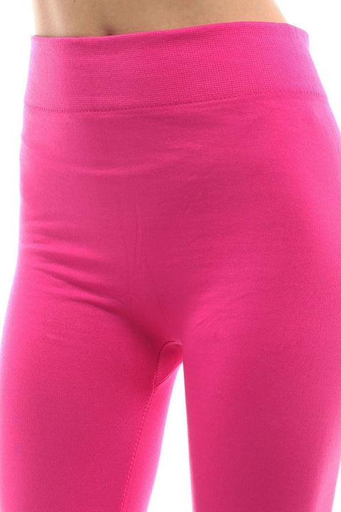 Women's Plus Solid Bright and Vibrant Color Fleece Leggings