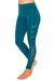 Women’s Solid High Waist Leggings with Mesh Panel and Side Pockets
