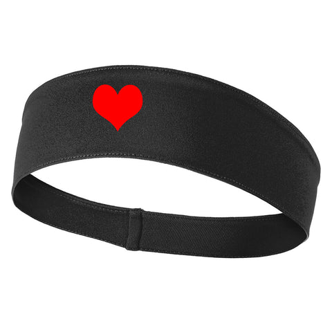 Heart Love Symbol Graphic Printed Moisture Wicking Headbands for Men and Women