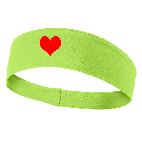 Heart Love Symbol Graphic Printed Moisture Wicking Headbands for Men and Women