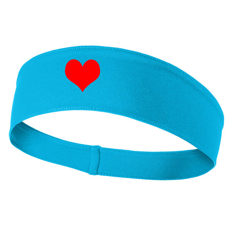 Heart Love Symbol Graphic Printed Moisture Wicking Headbands for Men and Women