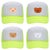 Cartoon Bear Embroidered Patch Neon 5 Panel High Crown Foam Mesh Back Trucker Hat - For Men and Women