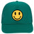 Youth Kid's Happy Face Suede Like Feel Textured Printed 5 Panel High Crown Foam Mesh Back Trucker Hat
