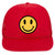 Youth Kid's Happy Face Suede Like Feel Textured Printed 5 Panel High Crown Foam Mesh Back Trucker Hat