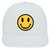 Youth Kid's Happy Face Suede Like Feel Textured Printed 5 Panel High Crown Foam Mesh Back Trucker Hat